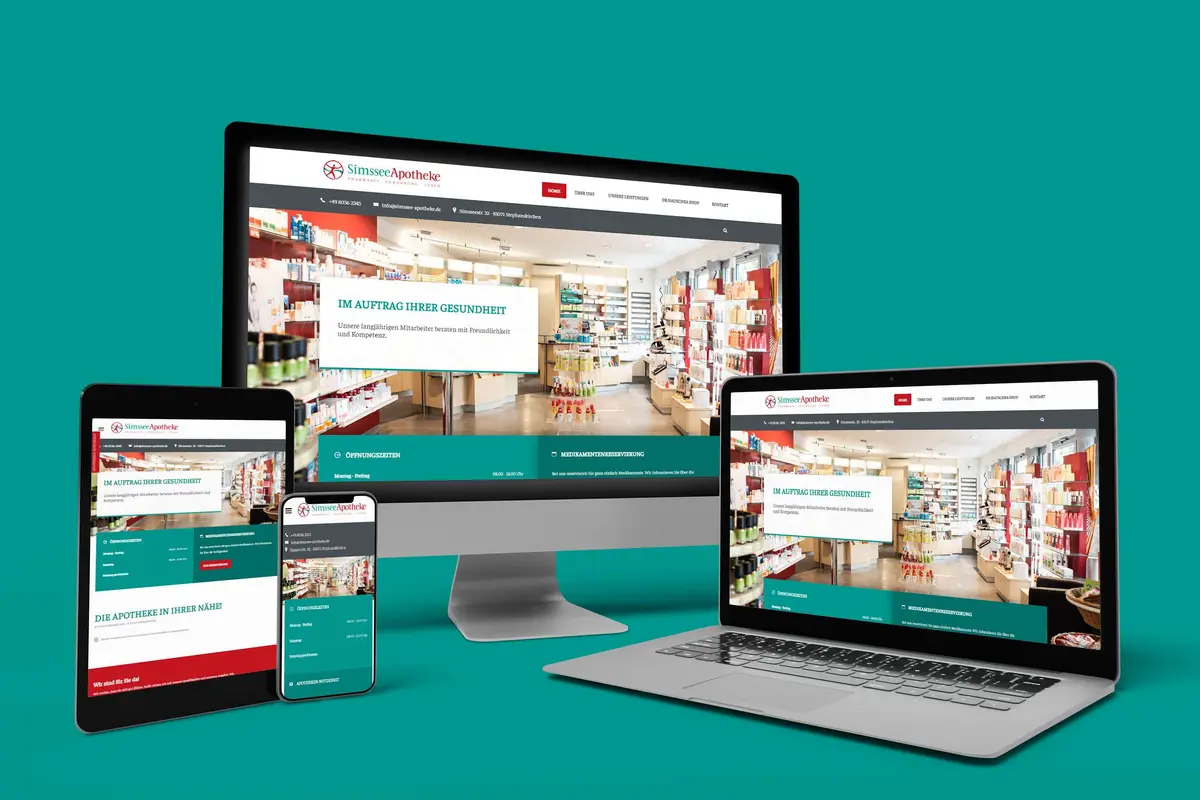 Simssee Apotheke Webdesign - modal